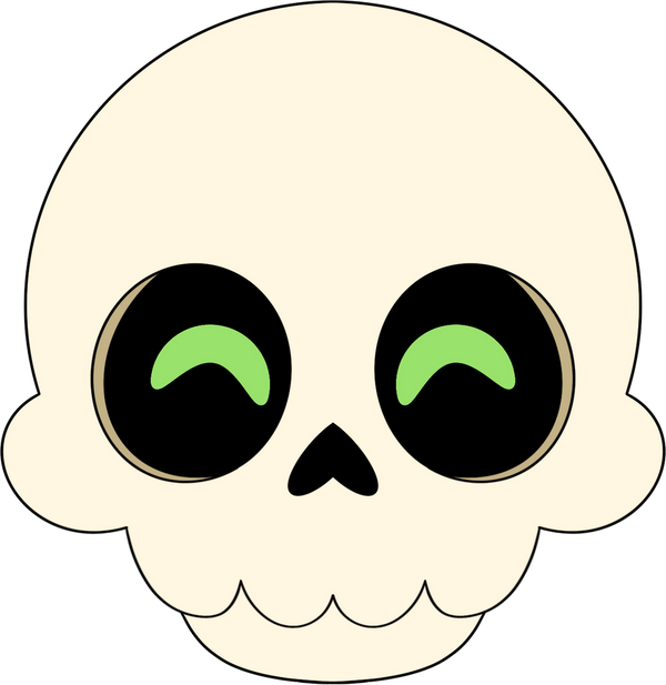 Halloween Skull Sticker (6in)