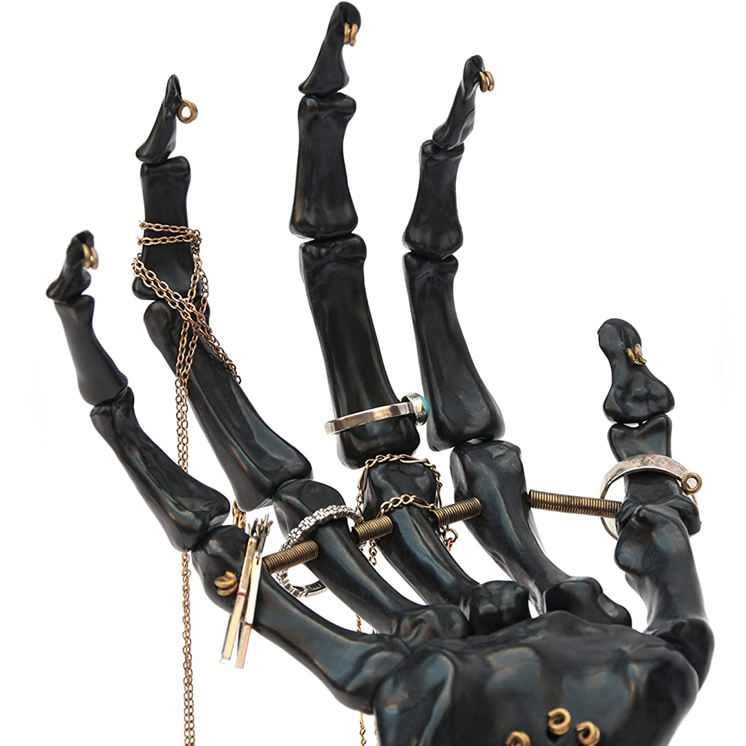 Black Skeleton Hand Jewelry Holder