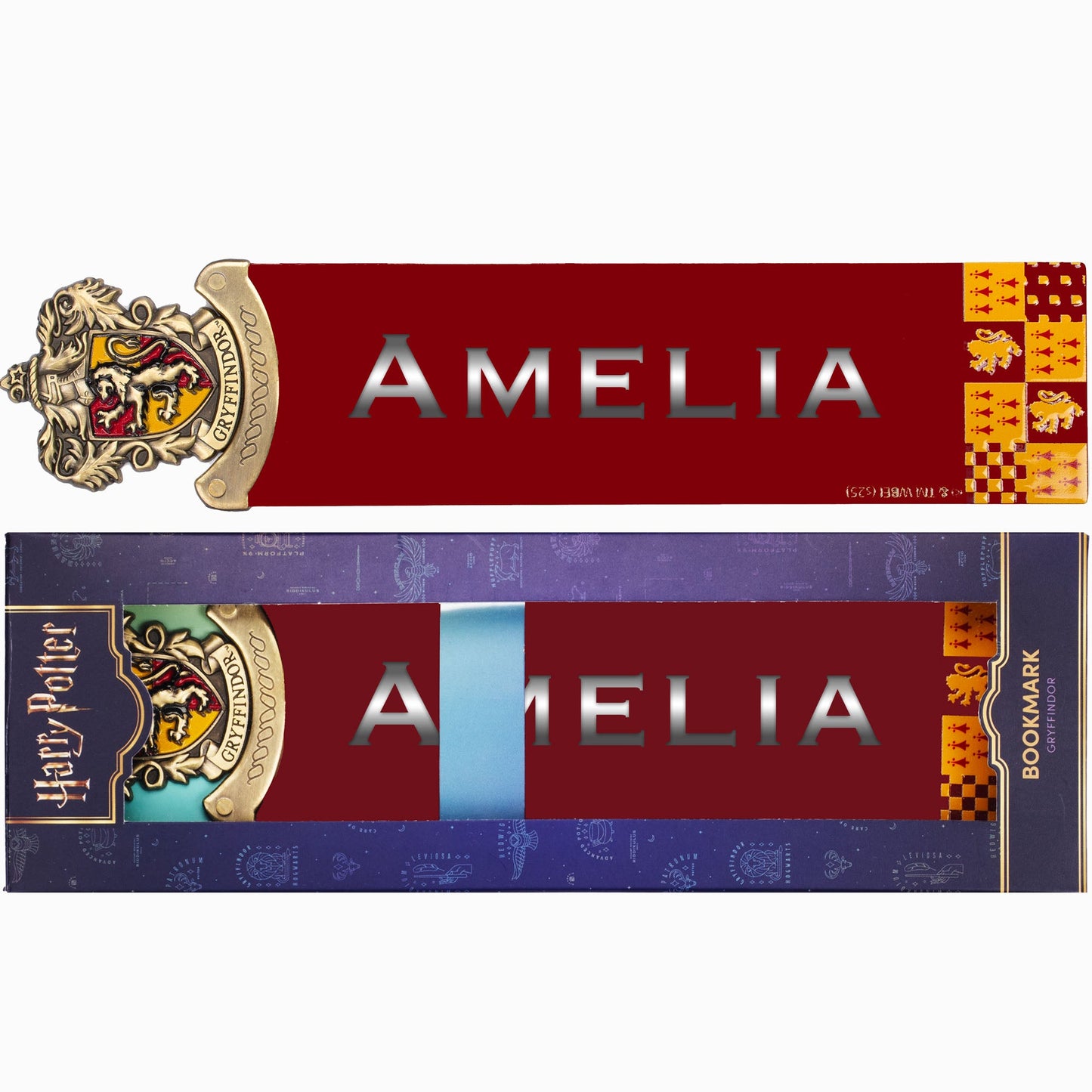 Harry Potter Personalized Crest Bookmark Burgundy