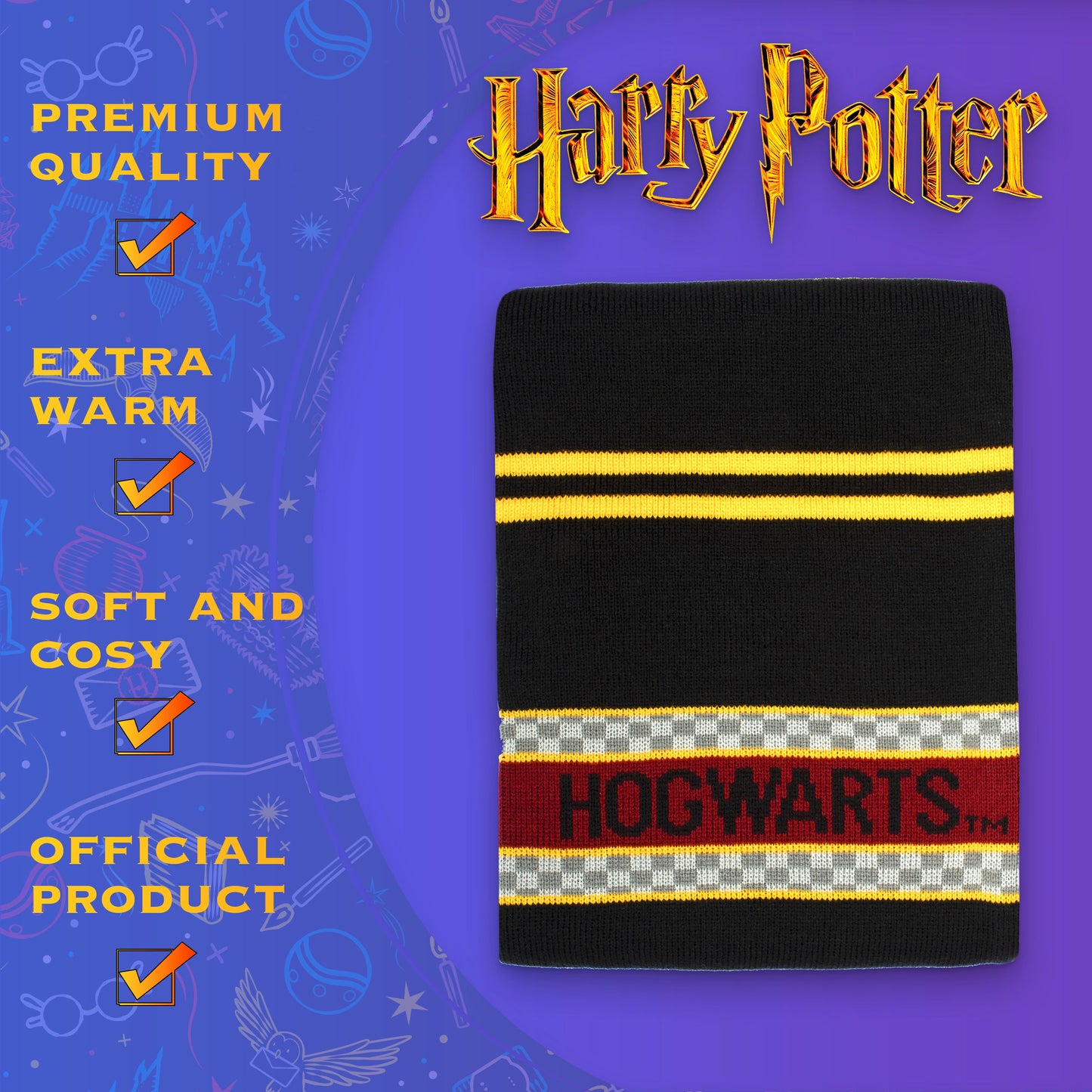 Harry Potter Personalized Scarf - Black