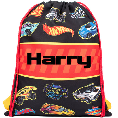 Official Hot Wheels / Personalized Drawstring Bag | Kids PE Bag | Fringoo