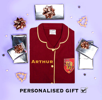 Harry Potter Pyjamas with Buttons – Burgundy