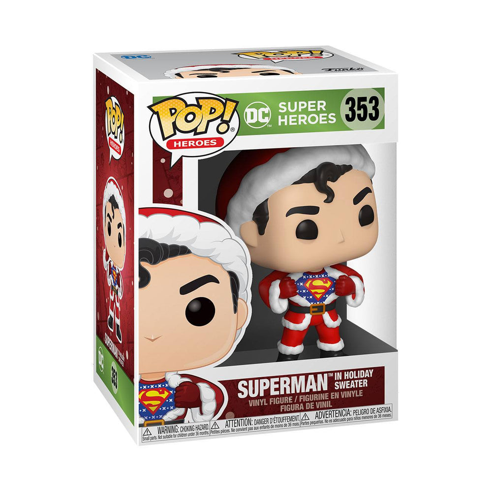 Pop! Superman avec un Pull de Noël - DC Comics Holiday