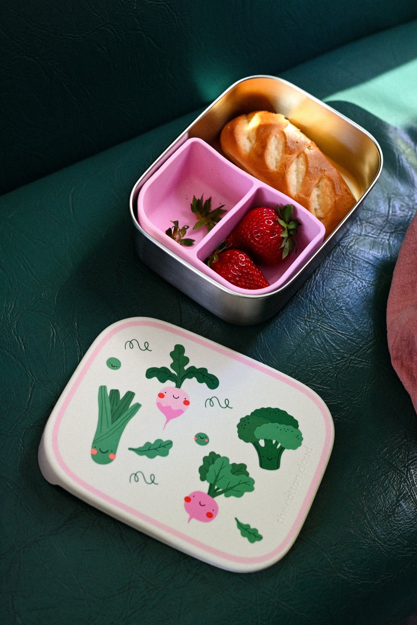 Veggie Pals Stainless Steel Lunch Box with Removable Compartments