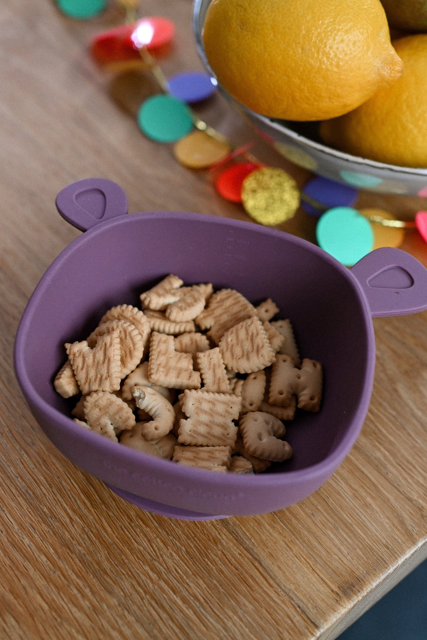 Lili the Bear Indigo Blue Silicone Learning Bowl