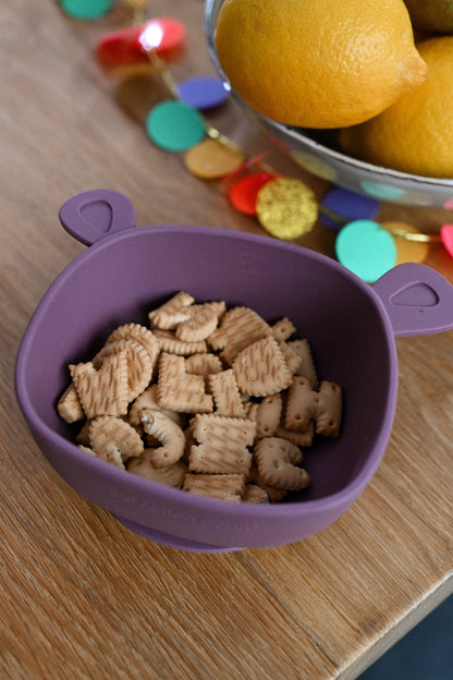 Lili the Bear Indigo Blue Silicone Learning Bowl
