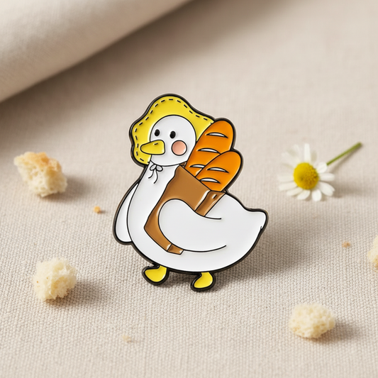 Pin's Canard Blanc Baguettes de Pain