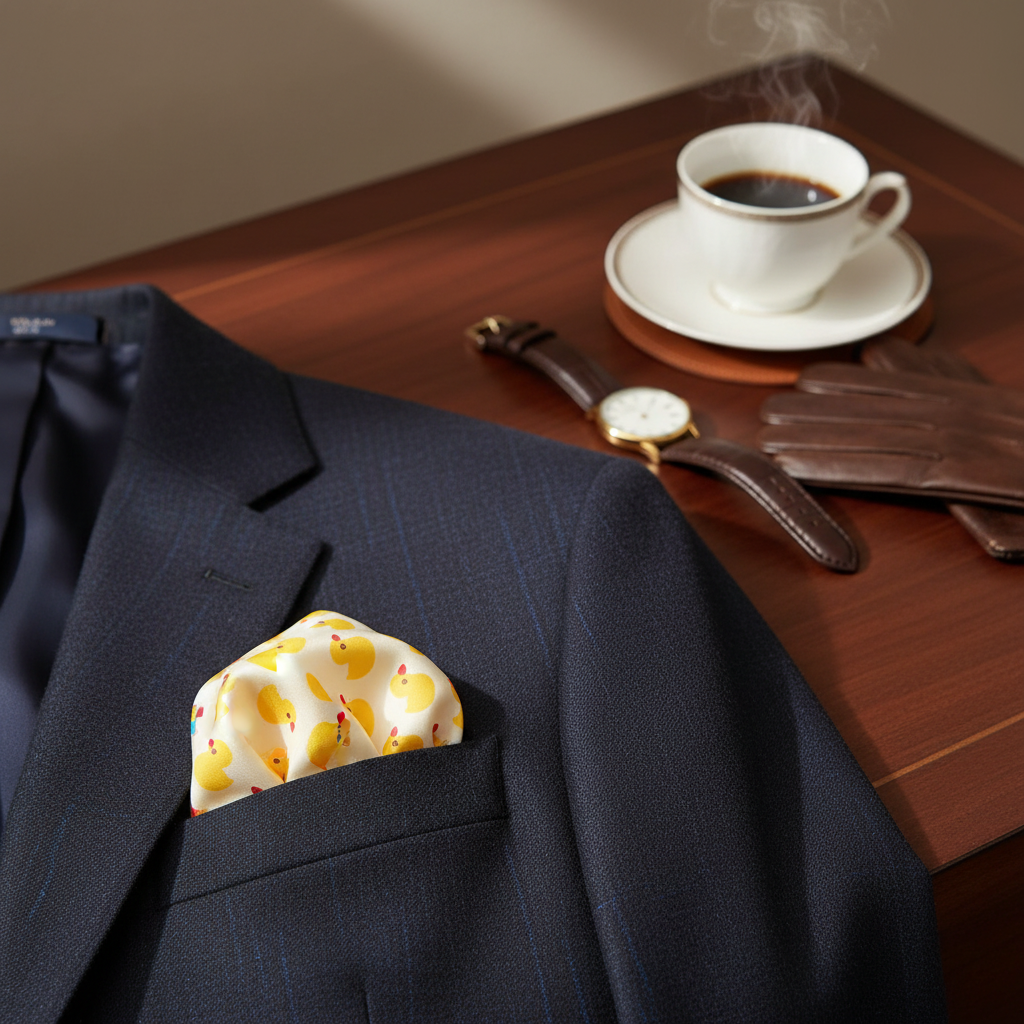 Yellow Ducks Pocket Square