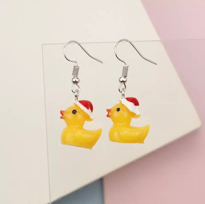 Duck earrings