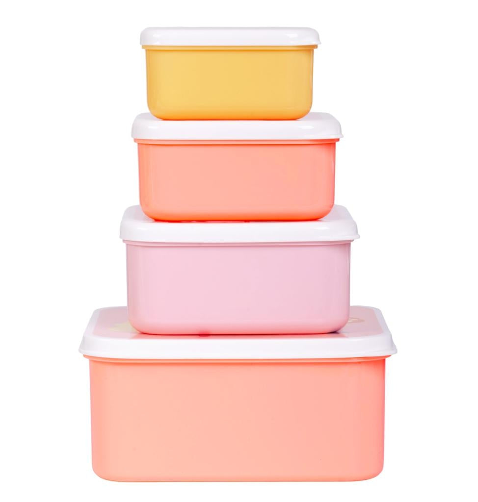 Pack of 4 Snack and Lunch Boxes - Mermaid