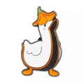 White Duck Pin with Wide Open Beak