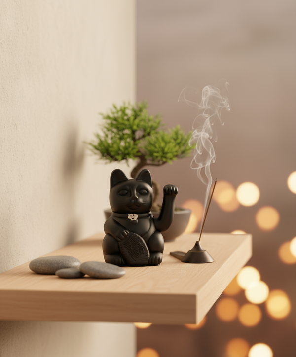 Lucky black cat
