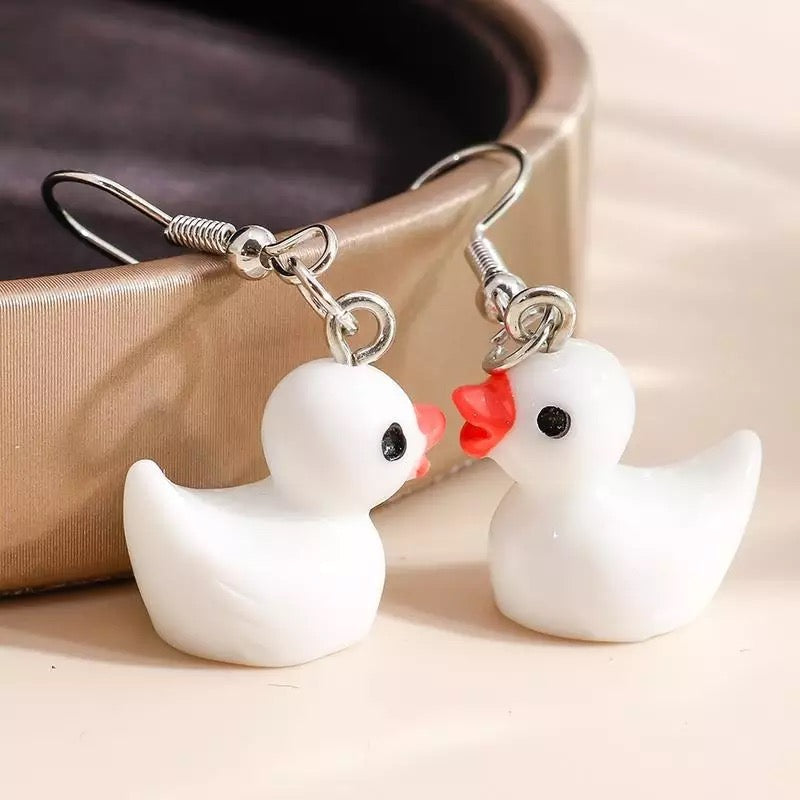 Duck earrings