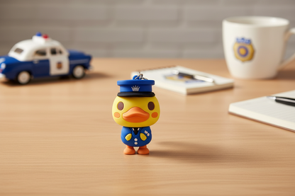 Porte Clés Canard Policier