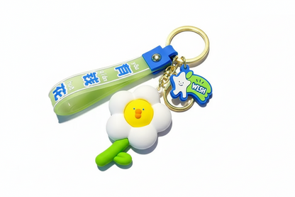 Duck flower keychain