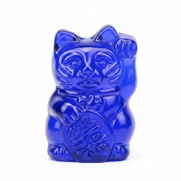 Blue Lucky Cat Statuette
