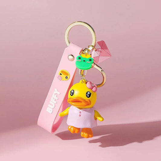 Duck girl keychain