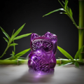 Purple Lucky Cat Statuette
