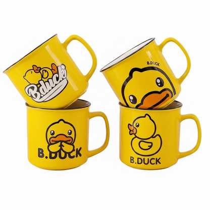 Sleeping yellow duck mug