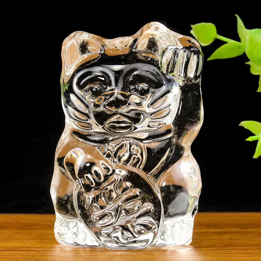 Statuette Chat Chanceux Blanc