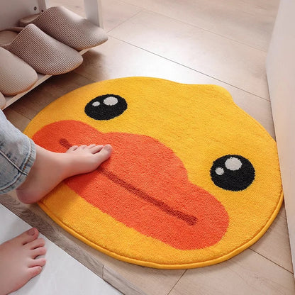 Yellow duck bathroom rugs