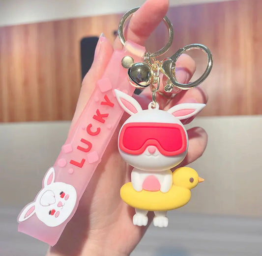 Rabbit Keychain with Duck Buoy