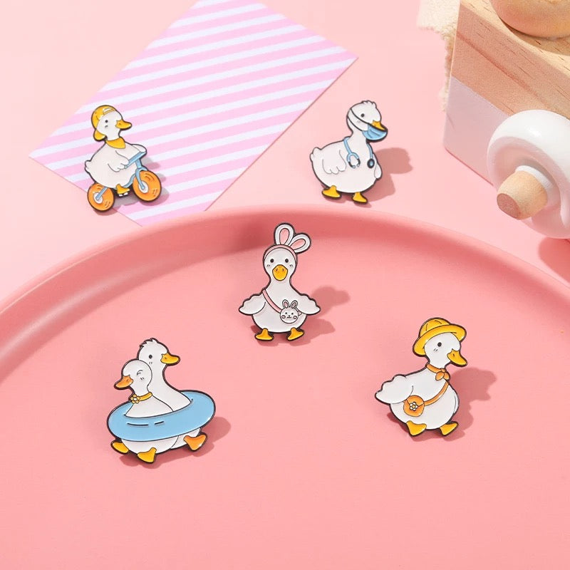 Spilla da bicicletta "White Duck"