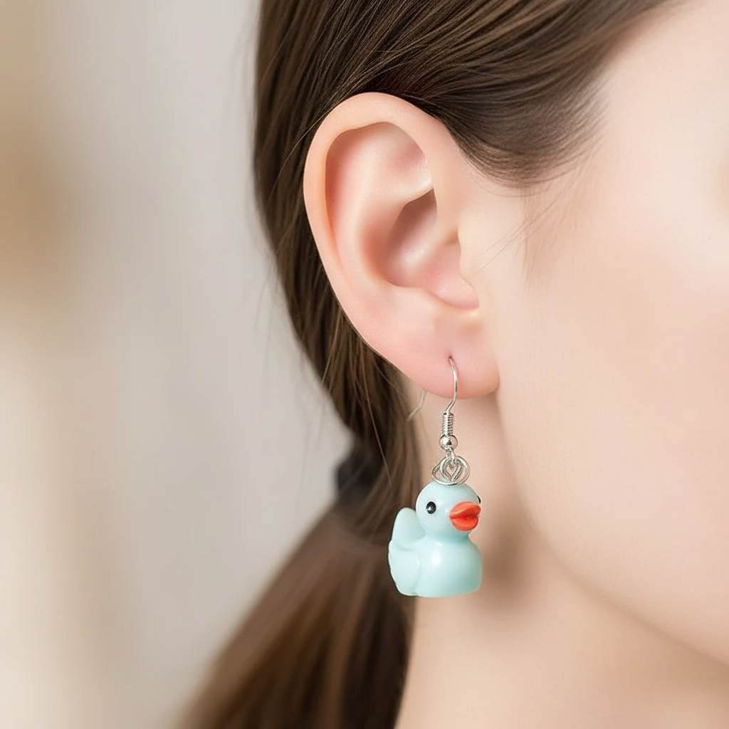 Duck earrings
