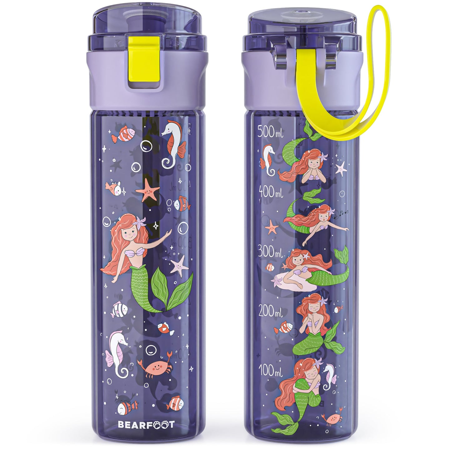 Trinkflasche Kinder, 500ml, leicht - Meerjungfrau-lila