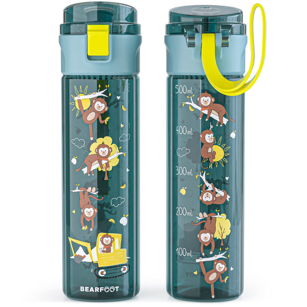 Kids' Water Bottle, 500ml, lightweight - Excavator-blue