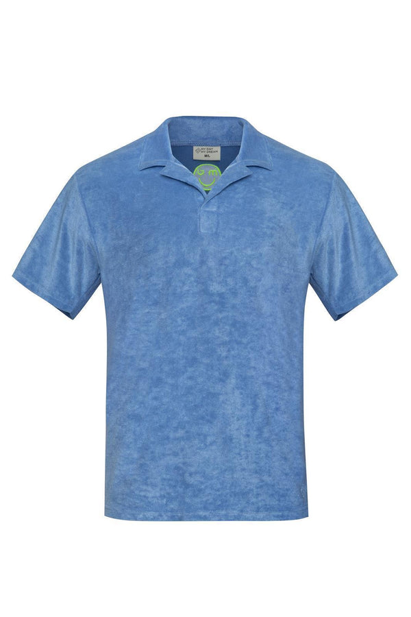 Blue Grey Terry Polo