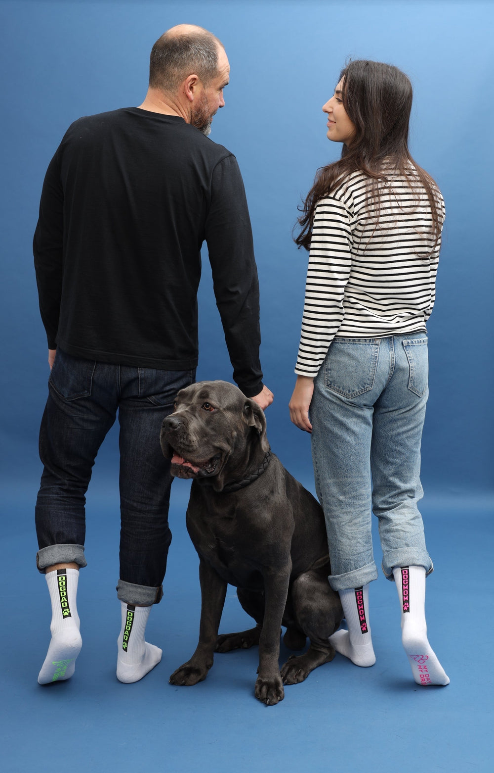 Chaussettes DOGMOM rose néon