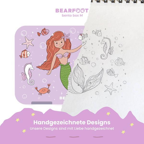 Kids' Lunch Box with Compartments, Bento Box - Mermaid