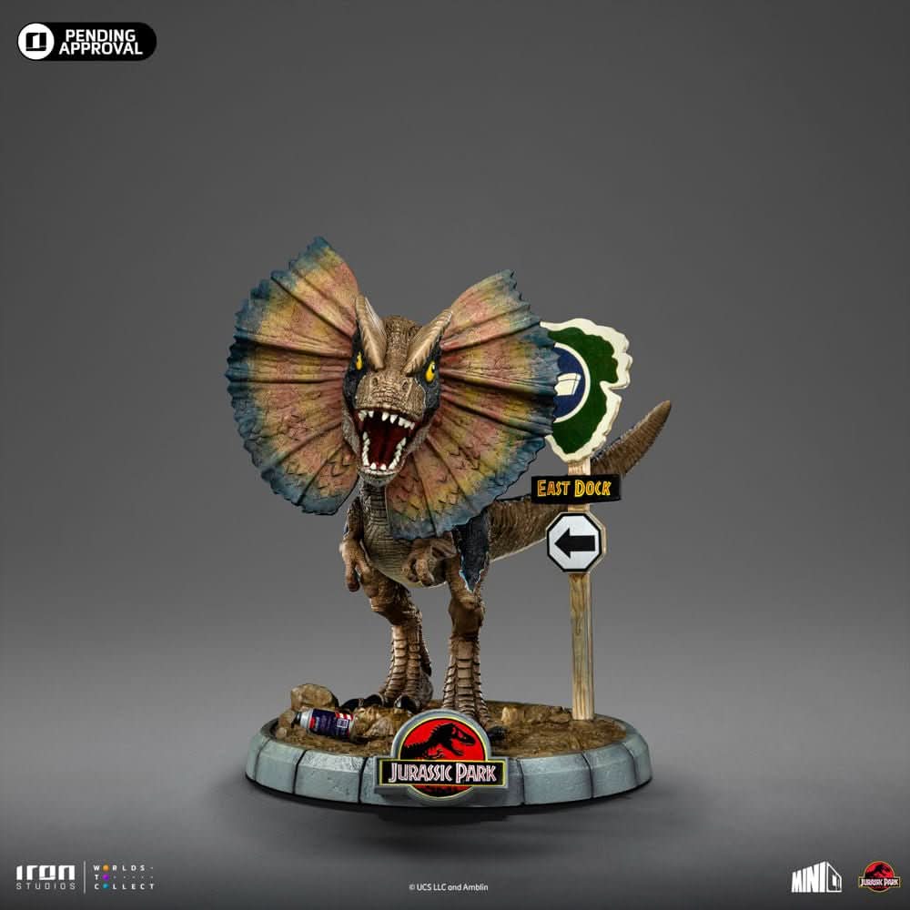 Dilophosaurus Statue - Jurassic Park - MiniCo - Iron Studios