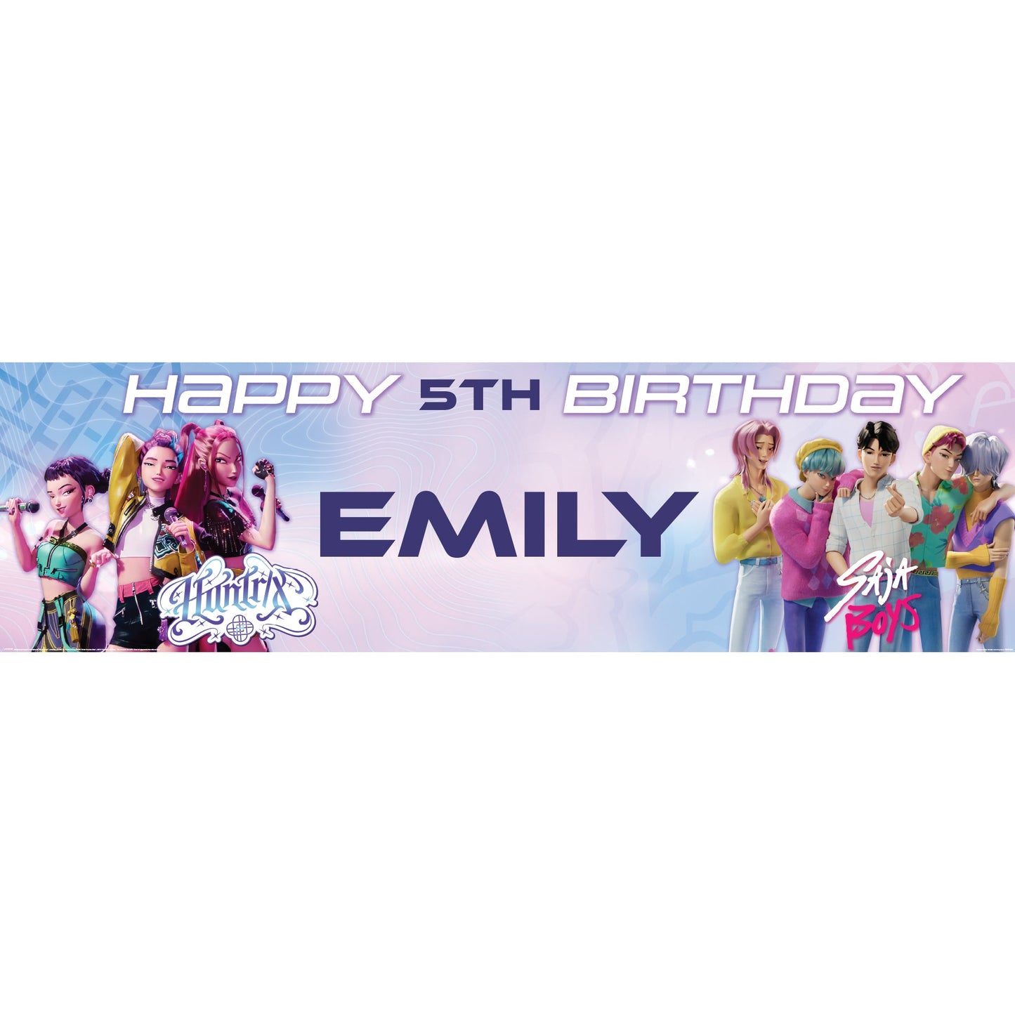 K-pop Demon Hunters Personalized Birthday Banner