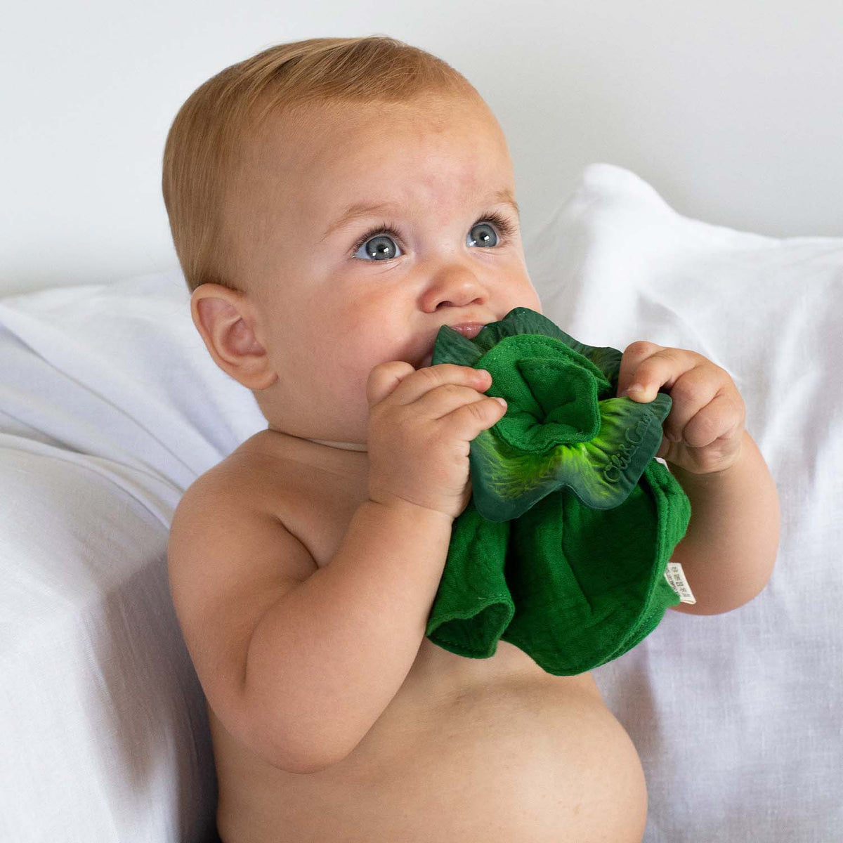 Kendall le Chou kale – Mini doudou de dentition bébé