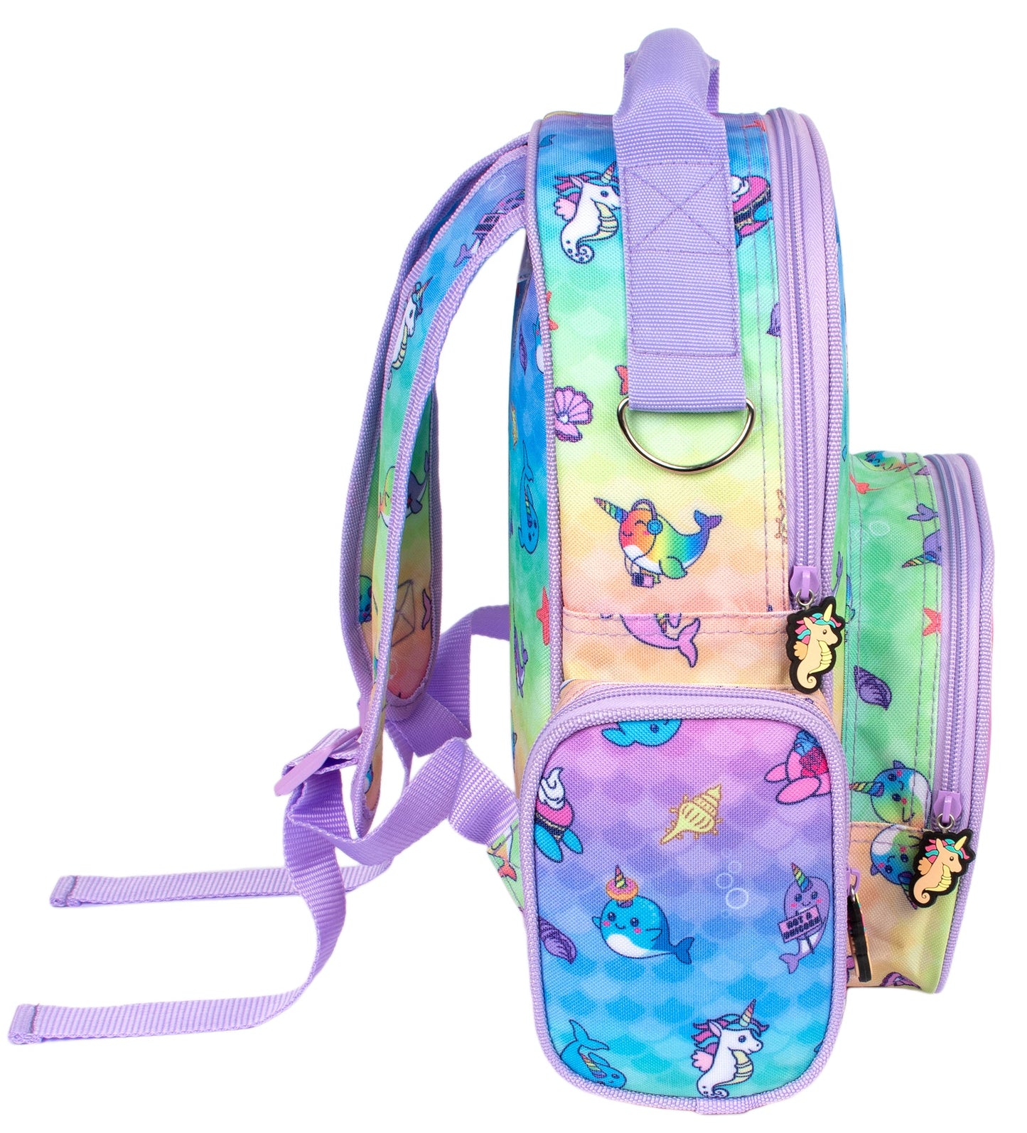 Kids School Backpack - Narwhal & Seahorse Nursery Bag