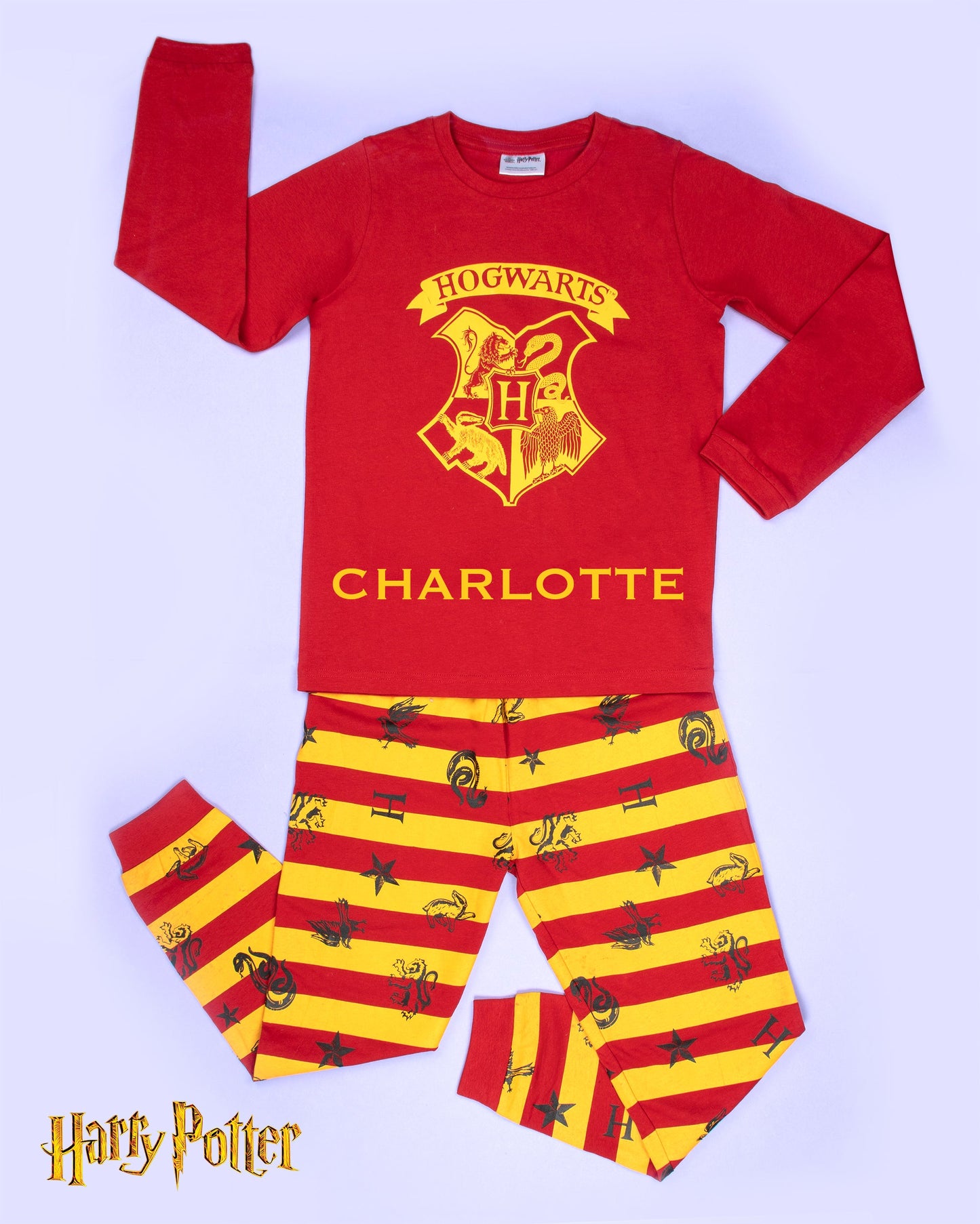 Personalized Pajama Set - Harry Potter Red-Yellow