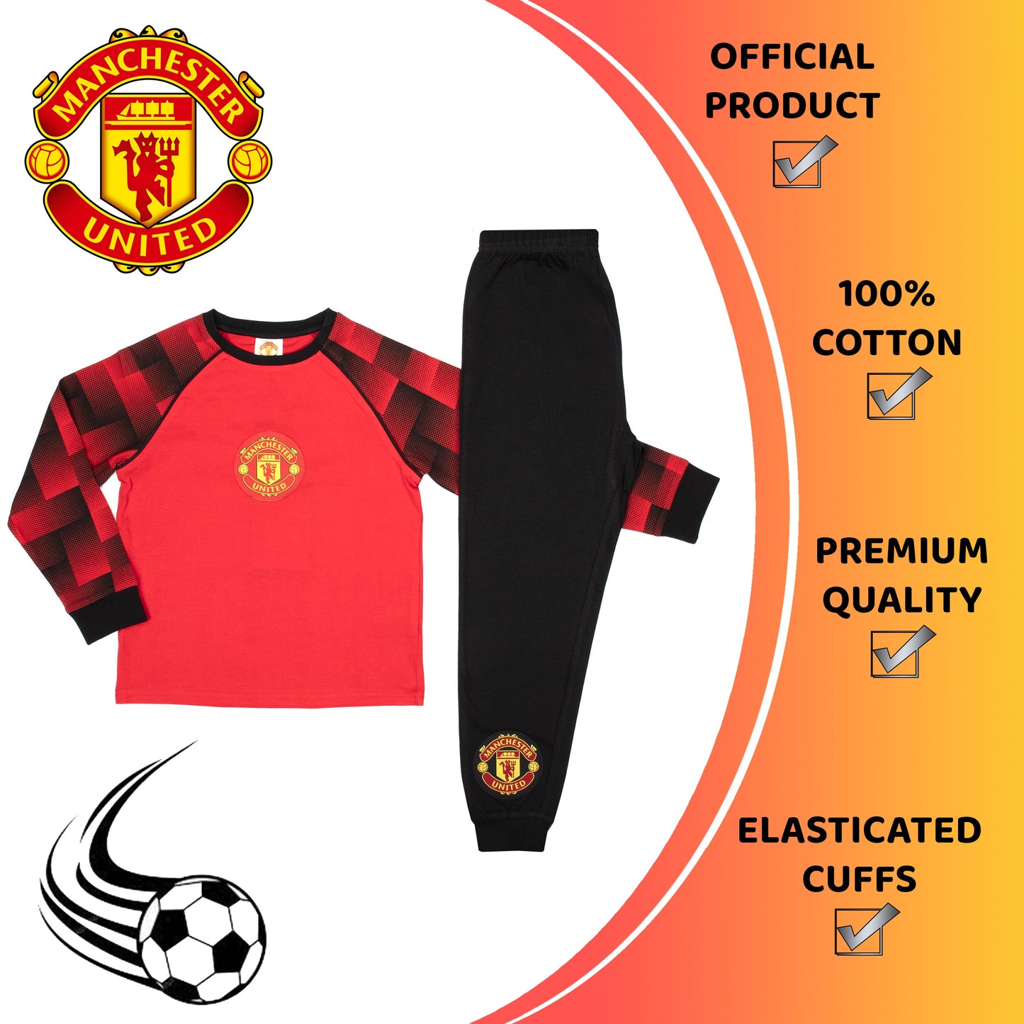Manchester United F.C. Personalised Pyjamas Red