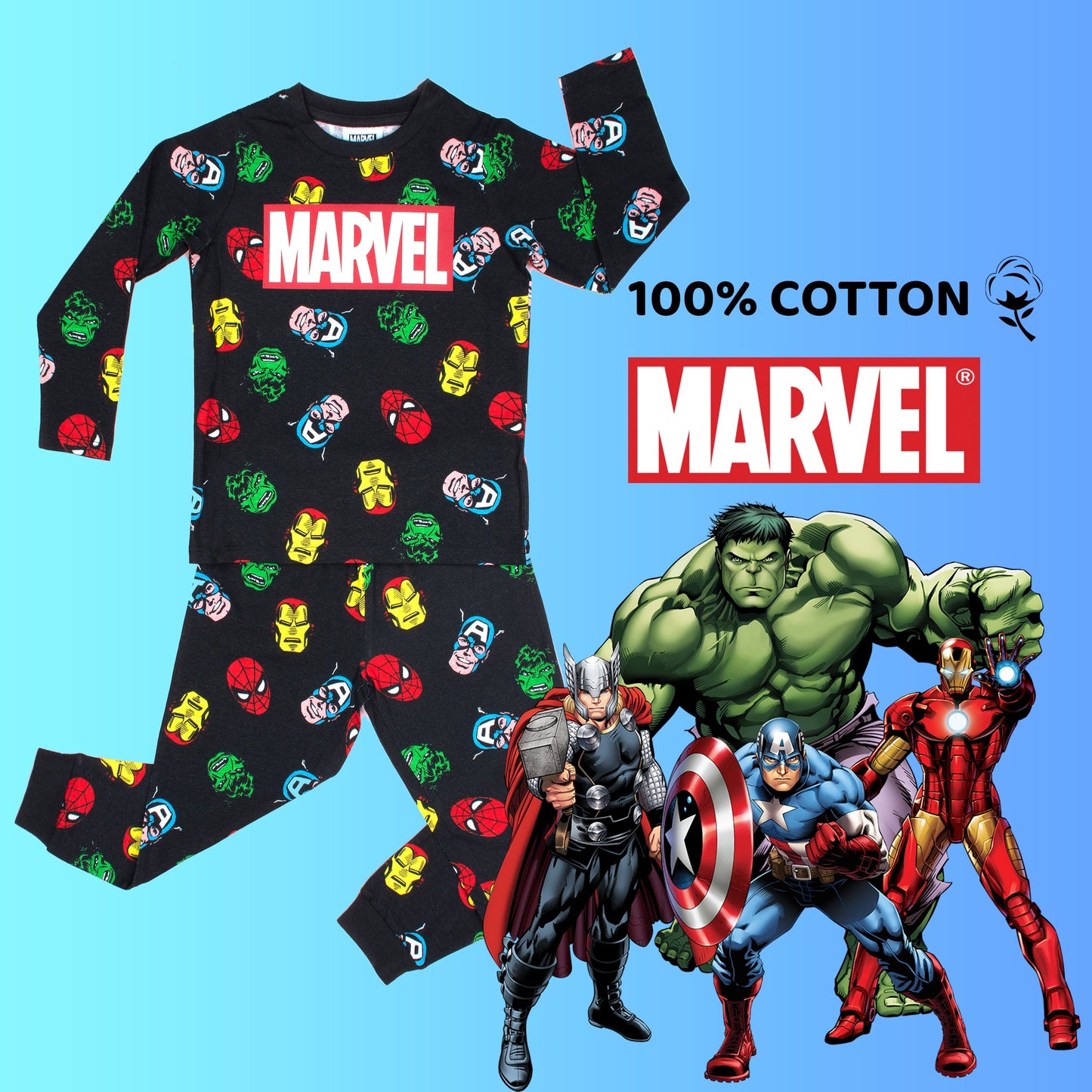 Marvel enfant Pyjama – noir