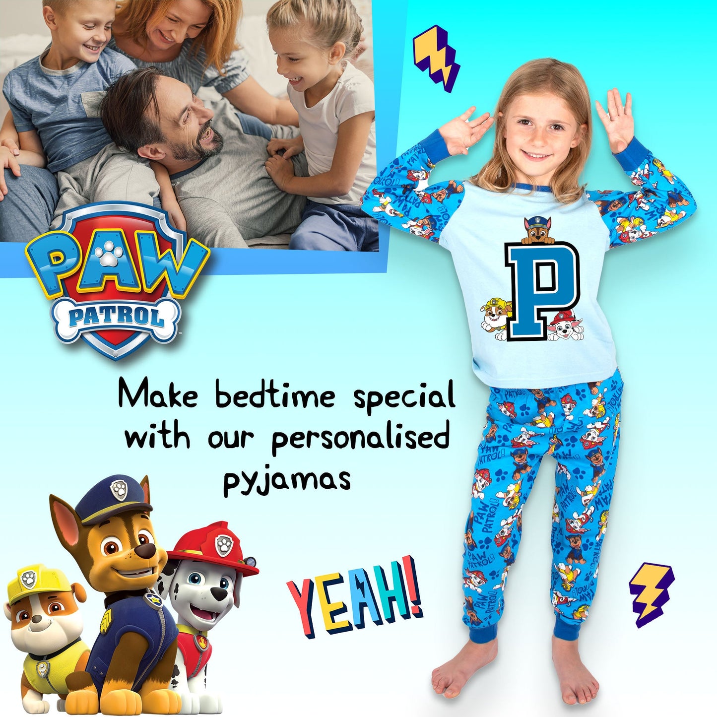 Paw Patrol Personalized Pyjama with Letter