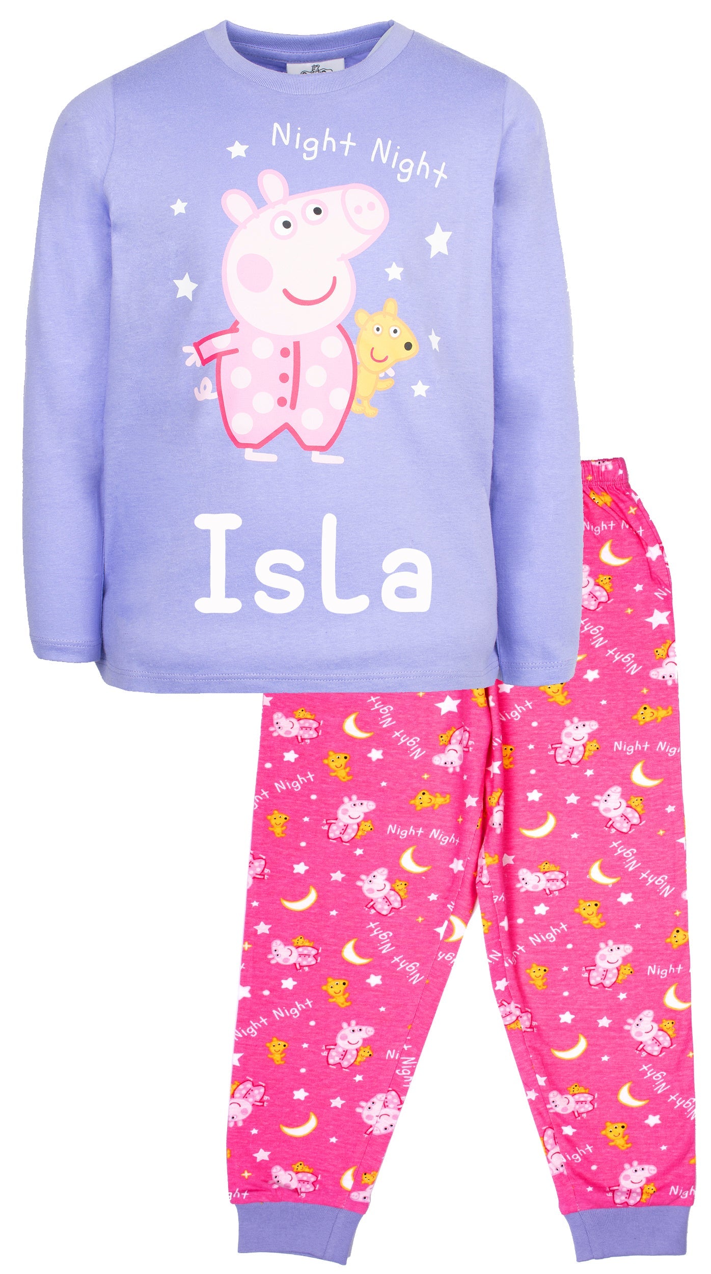 Peppa Pig Personalized Pyjamas - Pink & Purple