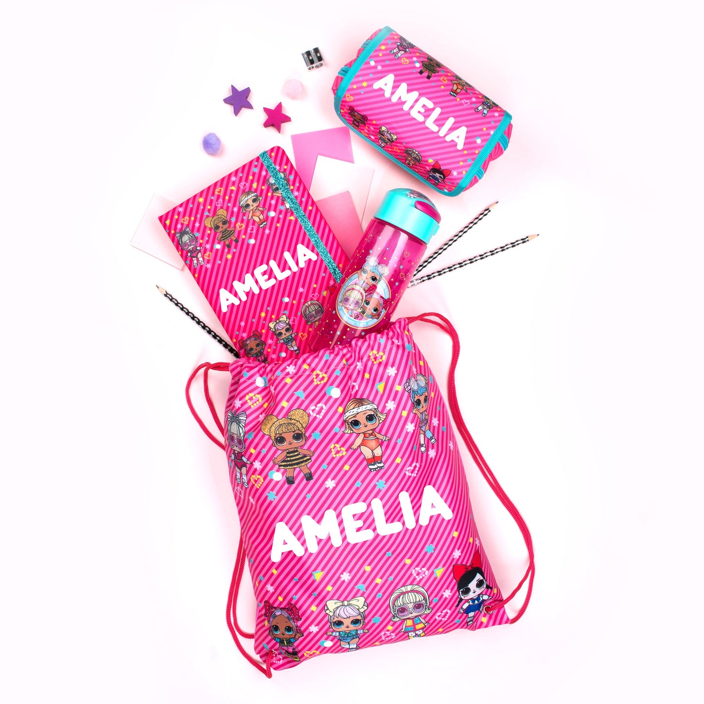 LOL Surprise Kids PE Drawstring Bag | Personalized with Name | Fringoo