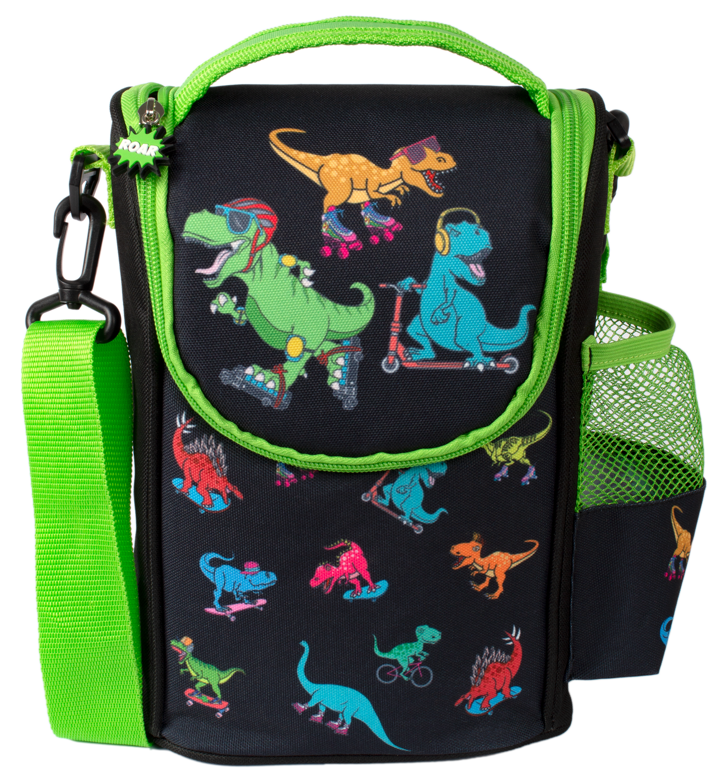 Strap Lunch Bags - Dinosaur Skaters