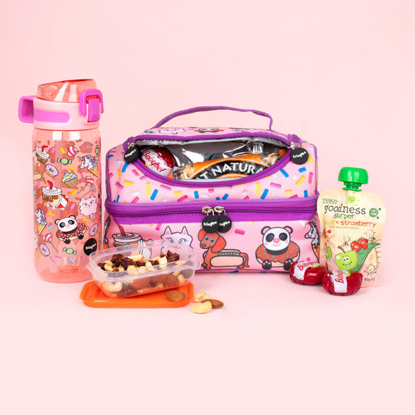 600ml Water Bottle with Straw - Animal Treats