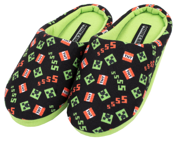 Chaussons enfant – Minecraft – noir Pattern