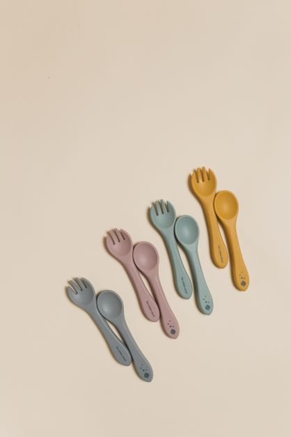 PRODUCT WITH IMPERFECTIONS - Kinderbesteck aus Silikon Honey
