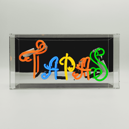 'Tapas' Neon Box Sign