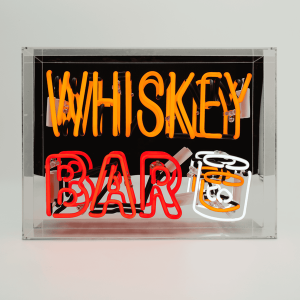 'Whiskey Bar' Neon Box Sign