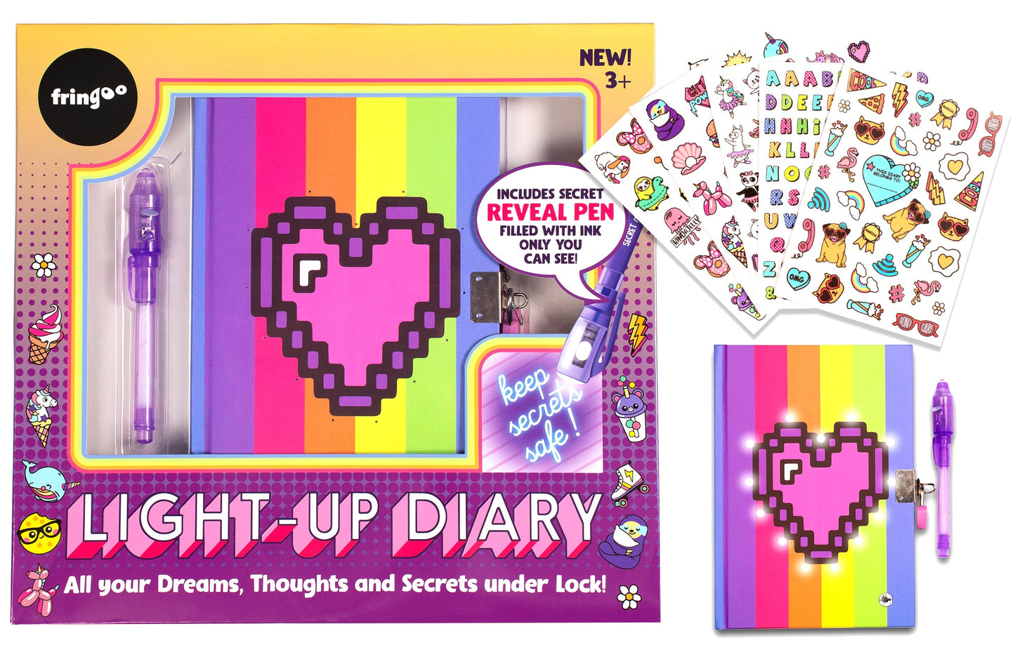 Light Up Journal secret – Pixel Heart